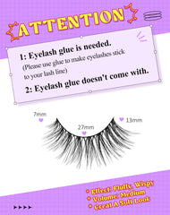 Onlyall Cils bande ultra-fine 13 mm pour un fini discret