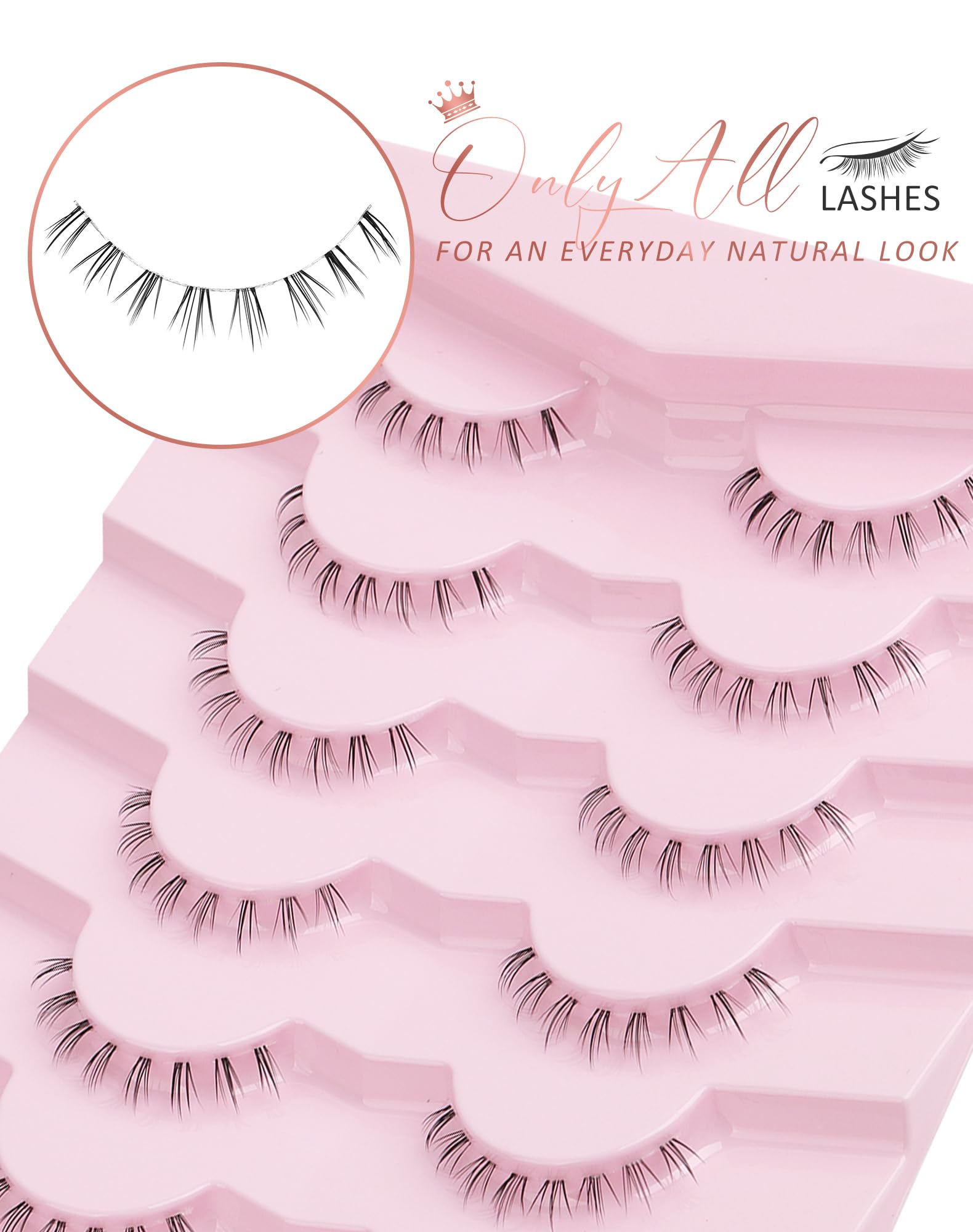 Onlyall cils bas faux application facile et rapide pour le quotidien.