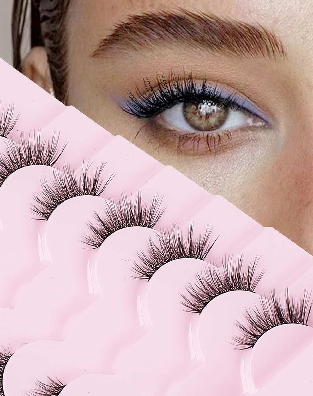 Onlyall cils demi coin, effet naturel et tenue légère.