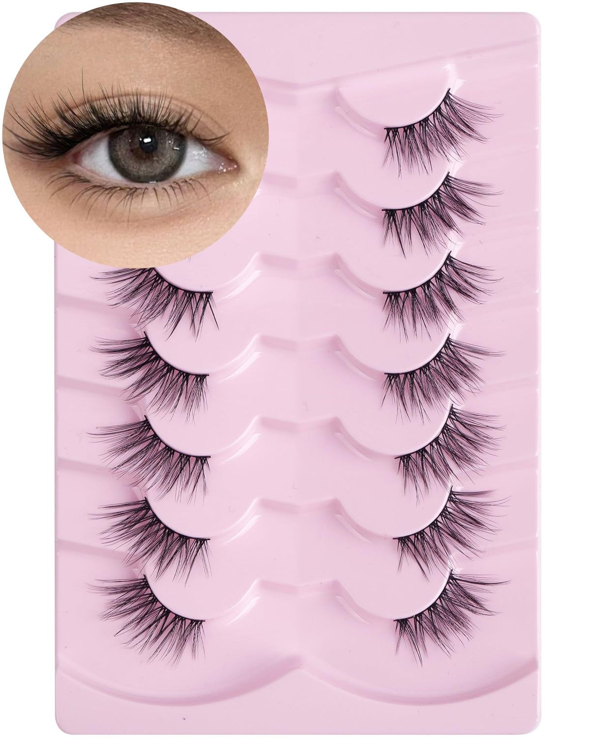 Onlyall cils demi-longueur pour coin des yeux pour un regard naturel
