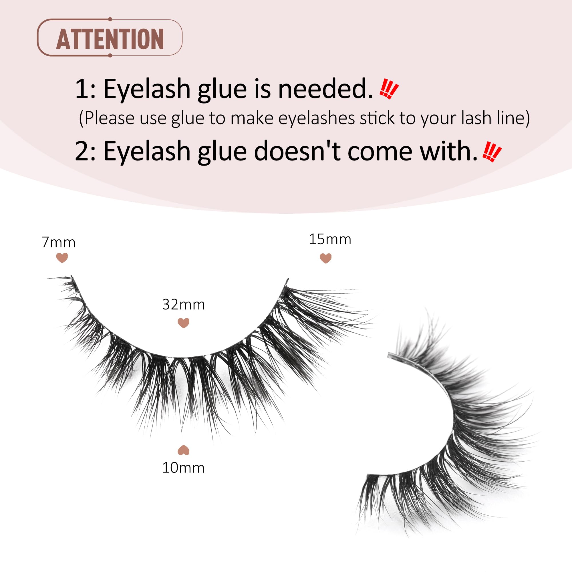 Onlyall cils-faux s'adapte à toutes les formes d'yeux pour un maintien fiable.