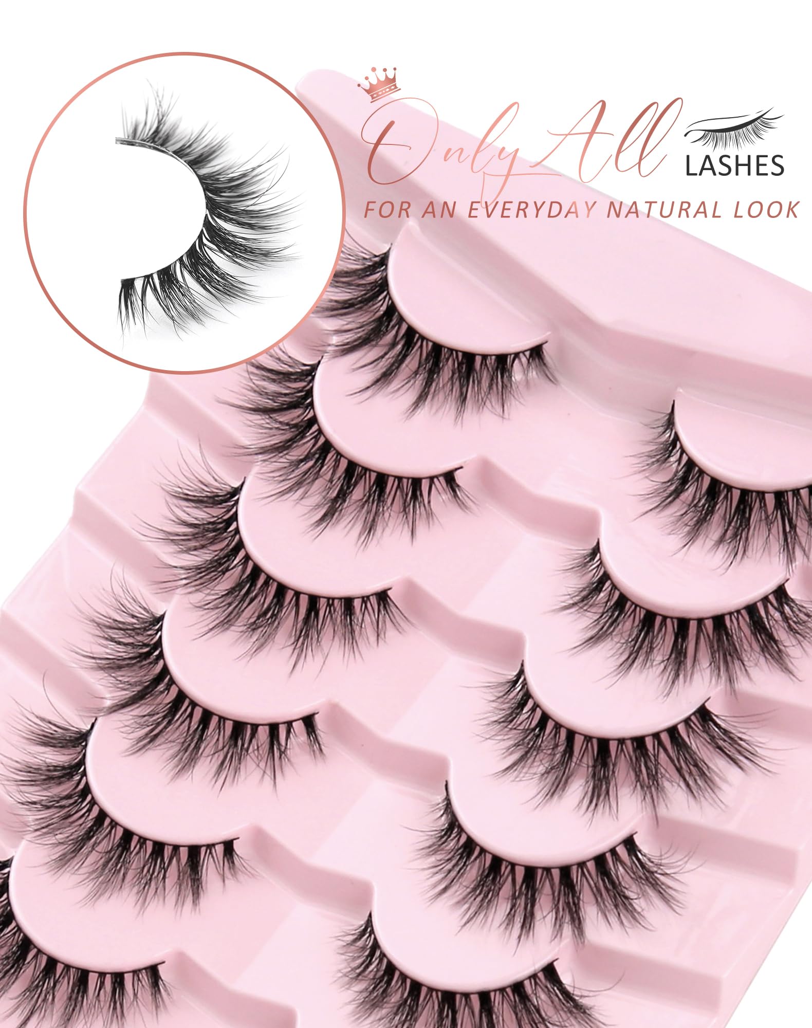 Onlyall cils-faux idéal pour quotidien, travail et événements spéciaux.