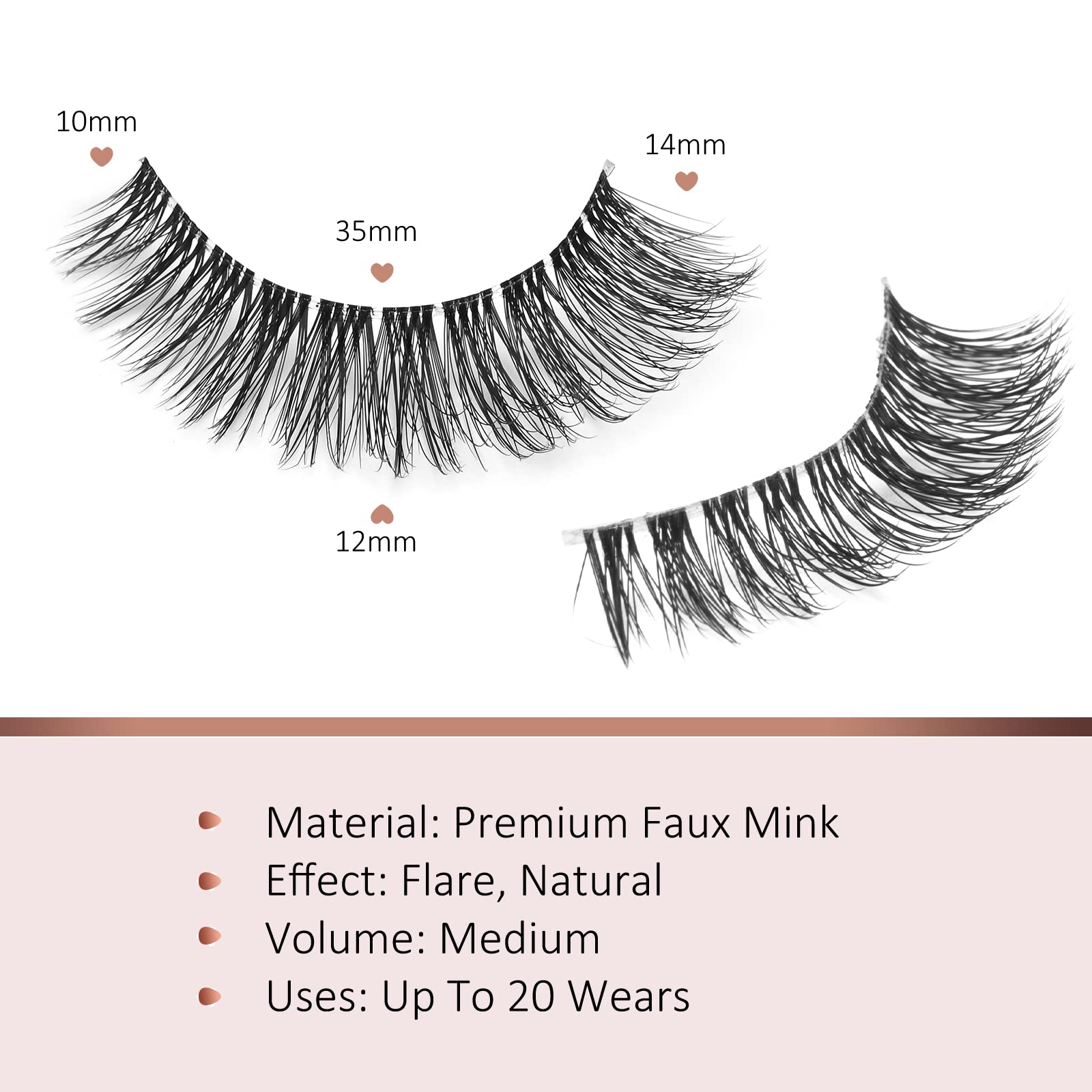 Onlyall cils mink naturels réutilisables, faciles à nettoyer et à réutiliser plusieurs fois.