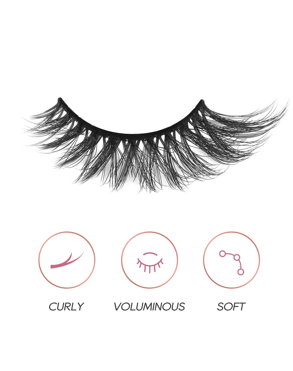 Onlyall cils mink oeil-de-chat, bande ultra-fine pour un effet discret.