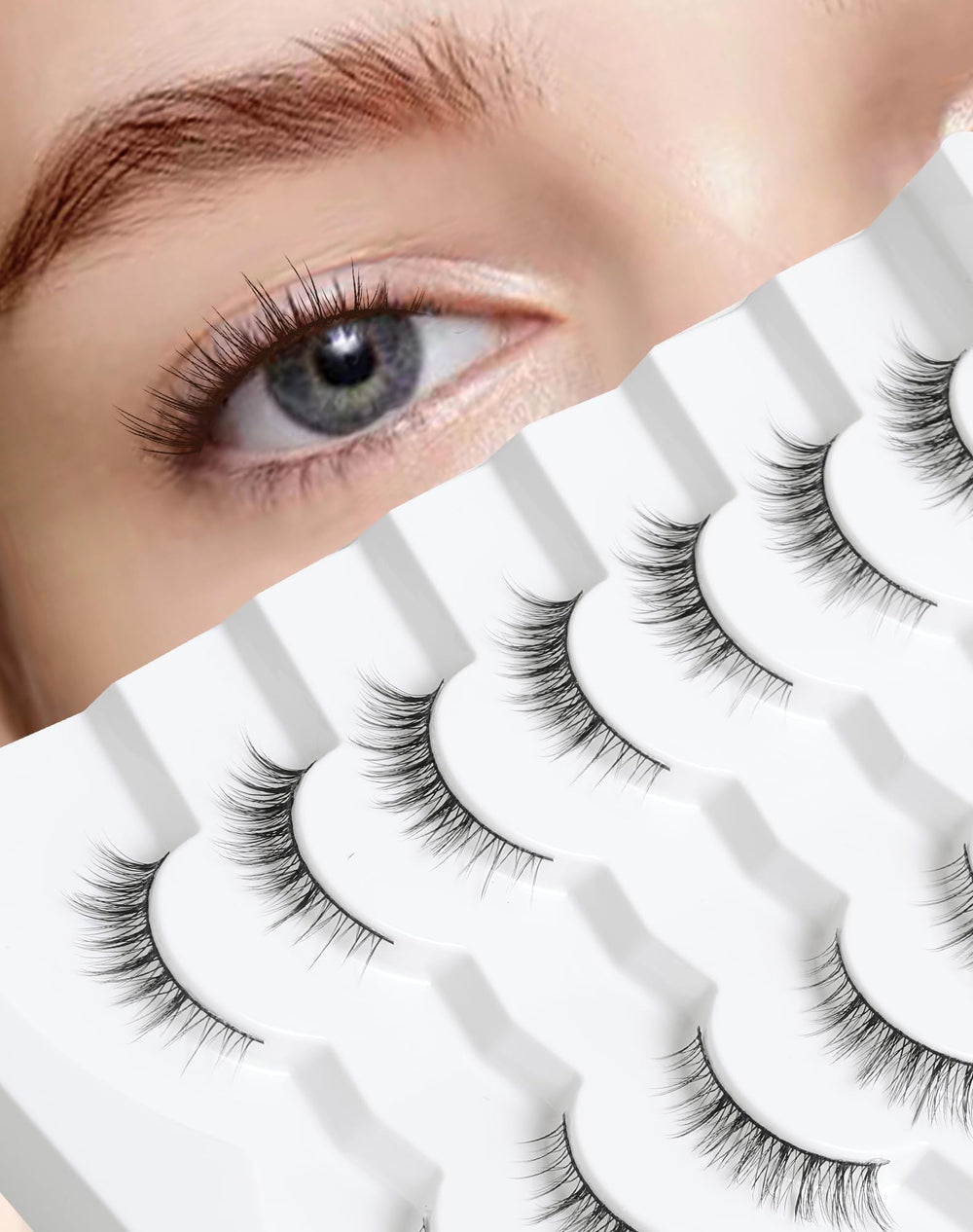 Onlyall cils naturels bande ultra-fine pour un regard discret