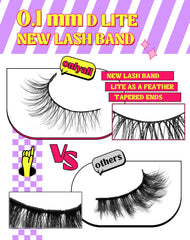Onlyall cils-naturels fibre-ultra-fine, sensation douce et légère.