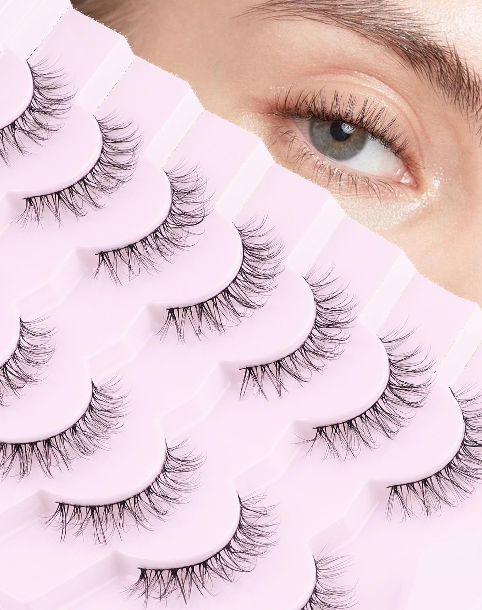 Onlyall Cils 7 paires, offre plusieurs looks sans effort.