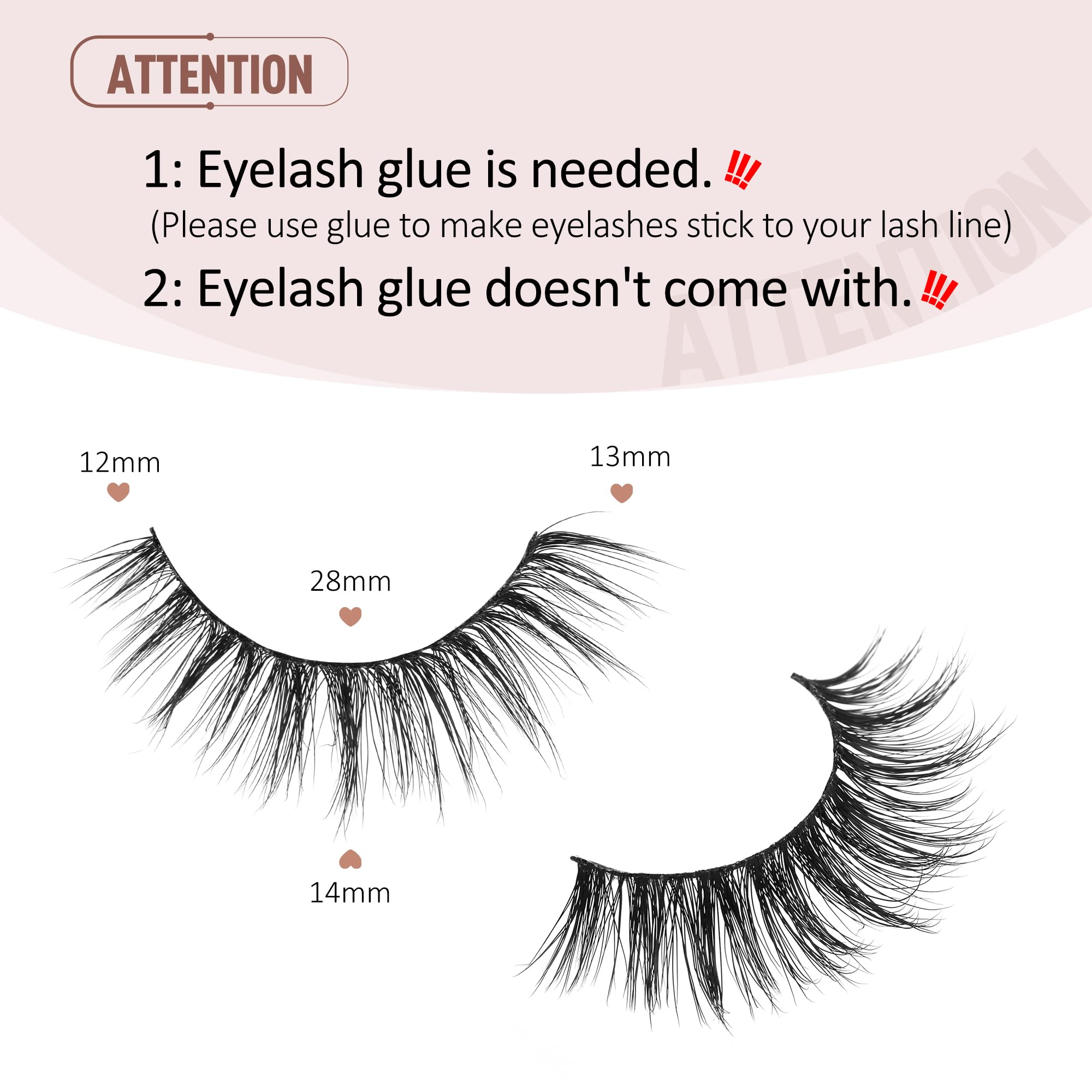 Onlyall cils wispy légère et plumeuse pour confort tout au long de la journée