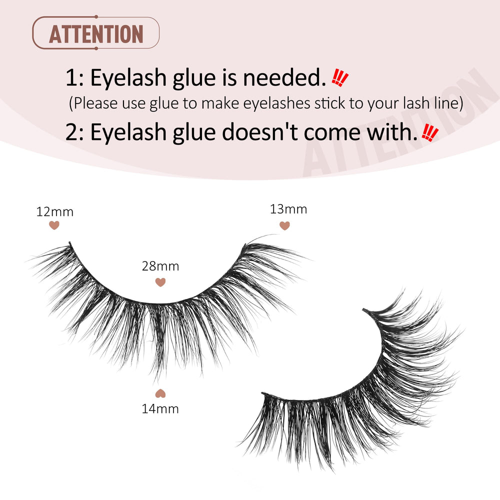 Onlyall cils wispy légère et plumeuse pour confort tout au long de la journée