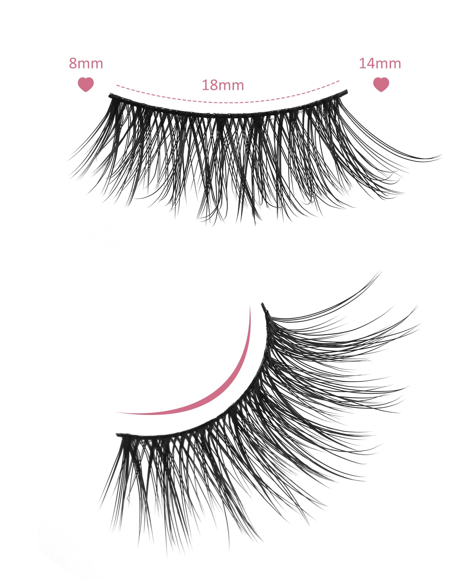 Onlyall cils bande poids léger, sensation naturelle sur les paupières.