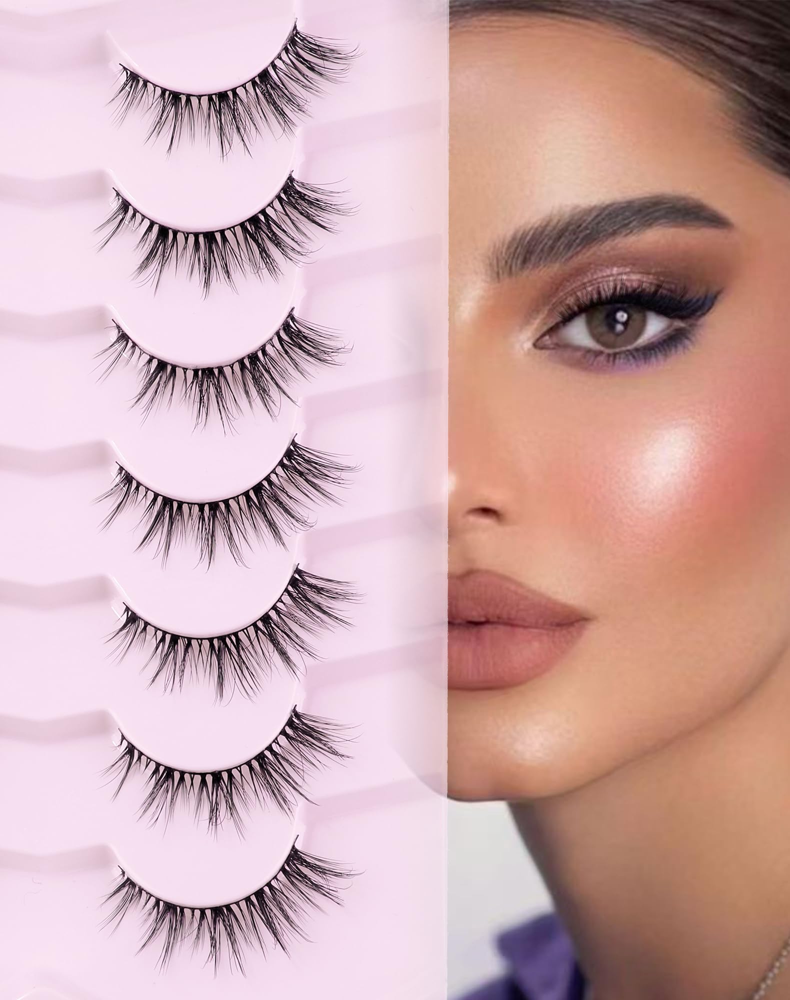 Onlyall cils oeil-de-chat naturels pour un look discret et élégant