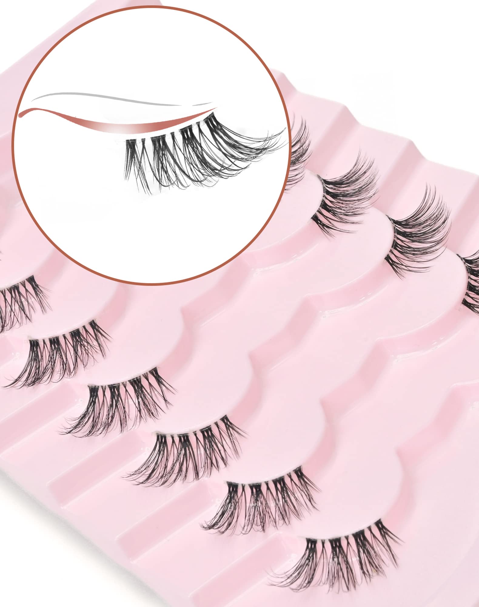 Onlyall Cils Demi Naturel — regard naturel et léger, cils délicats et port quotidien