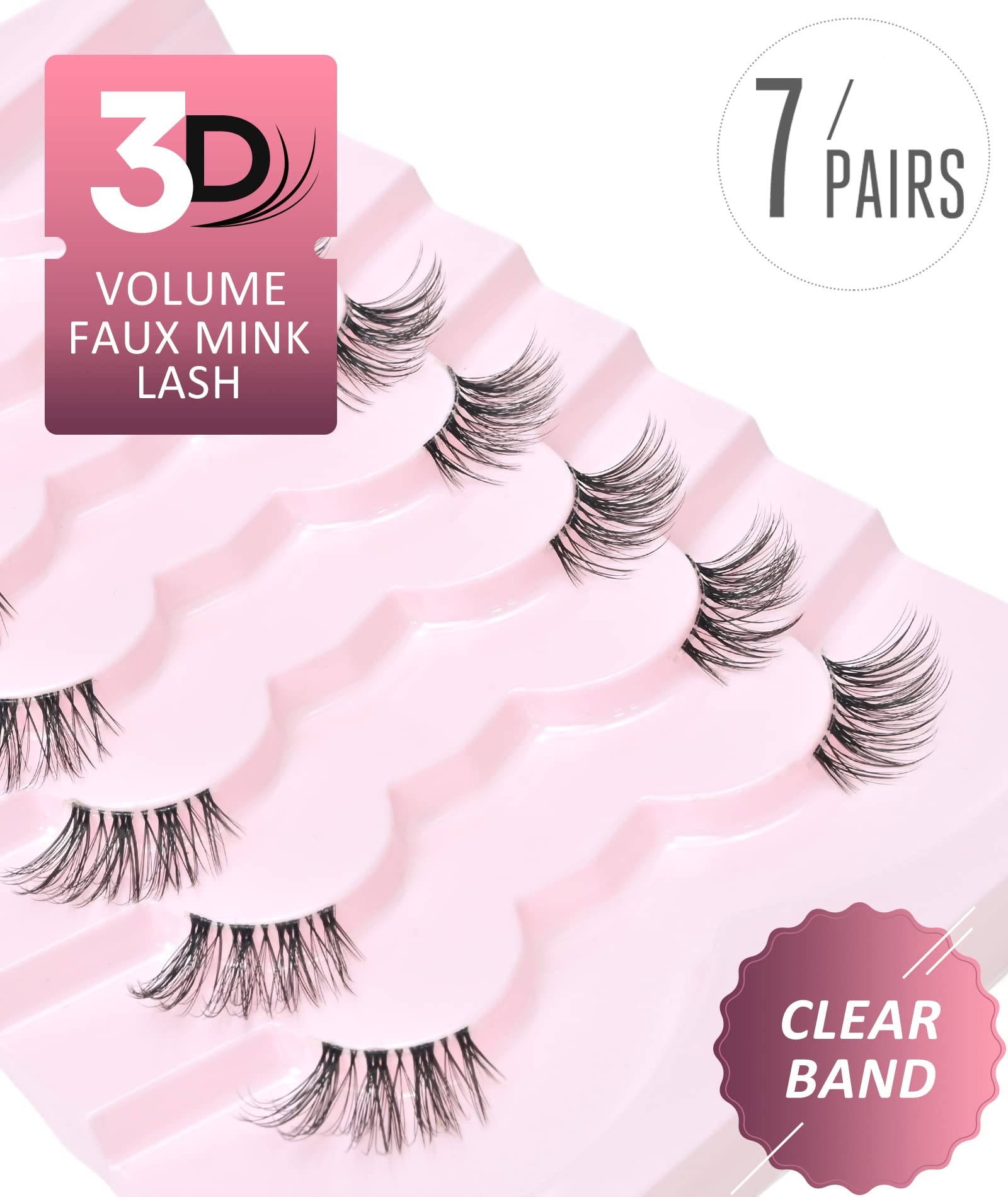 Onlyall Cils Demi Naturel — réutilisables jusqu'à 15–20 fois