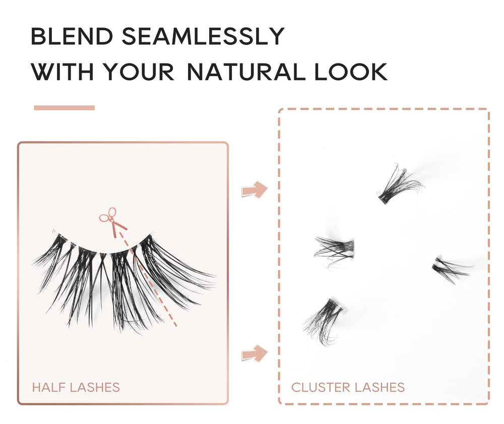 Onlyall Cils Demi Naturel — adaptation à toutes les formes d’yeux