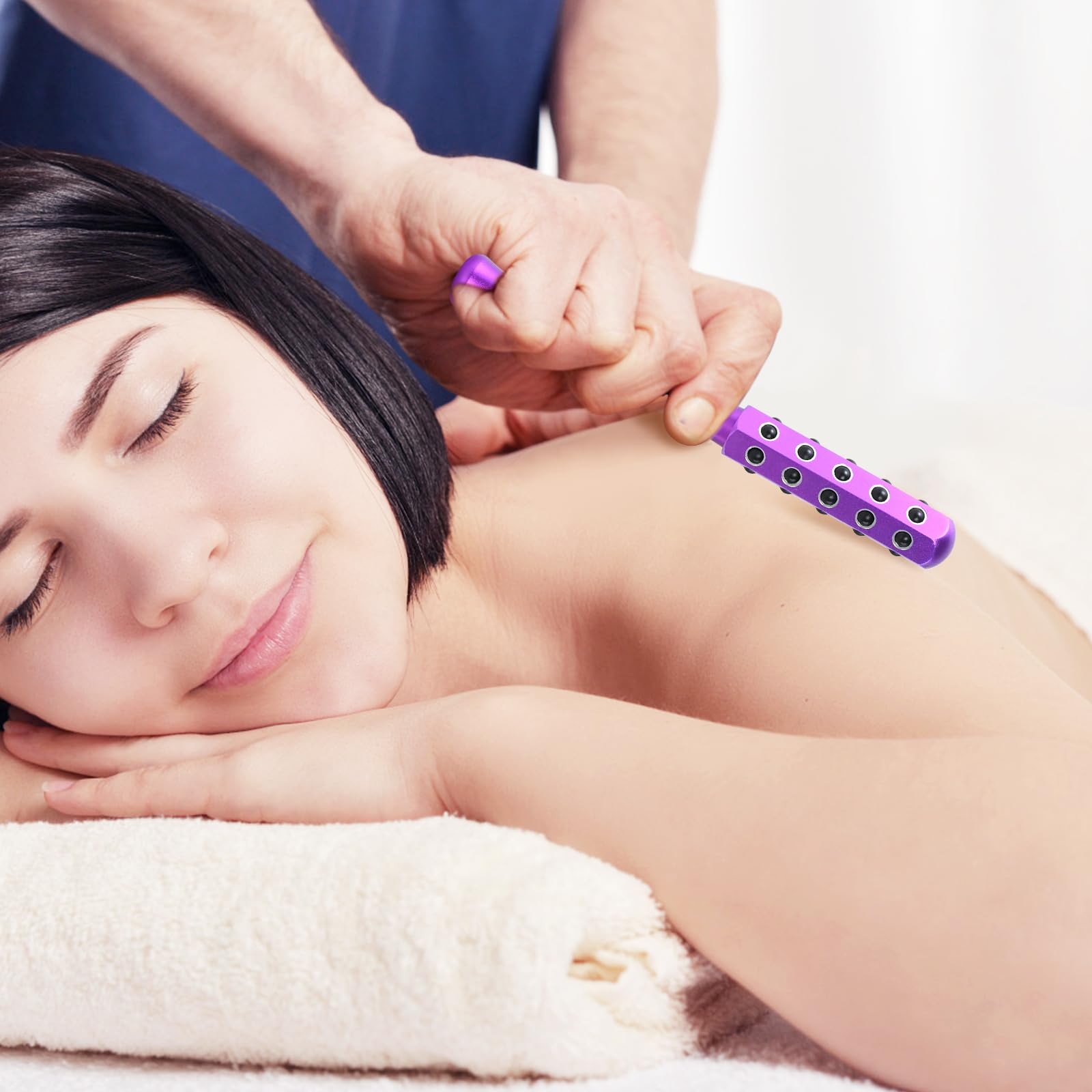 ONLYSKY BEAUTY Roller massage visage, outil sûr et efficace pour routine soin.