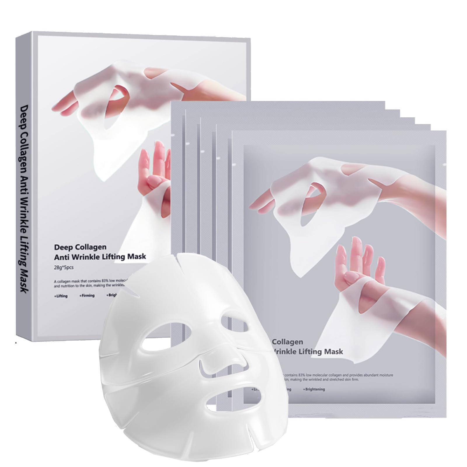ONMYLOVIN lot de 5 masques hydrogel pour hydratation et élasticité de la peau.