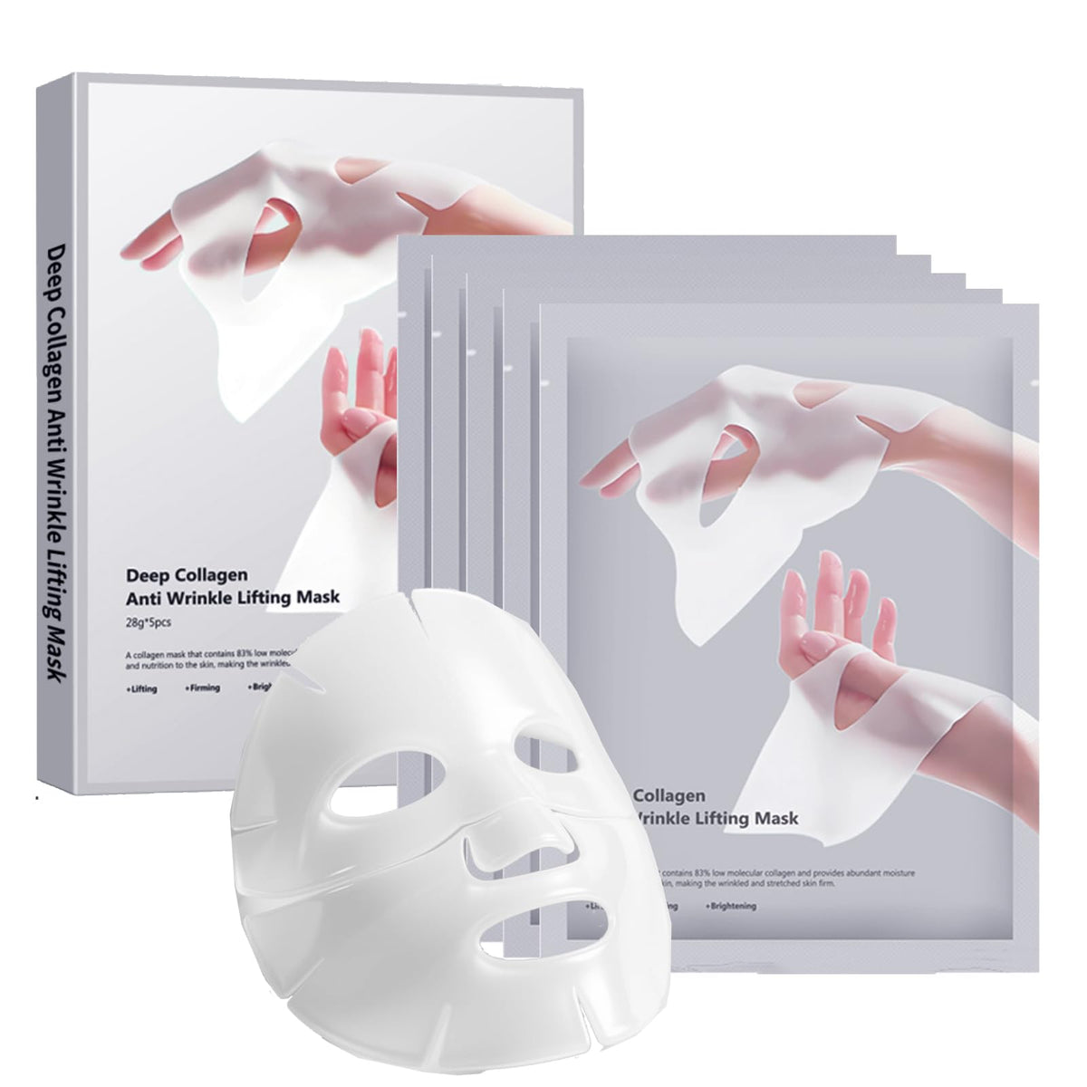 ONMYLOVIN lot de 5 masques hydrogel pour hydratation et élasticité de la peau.