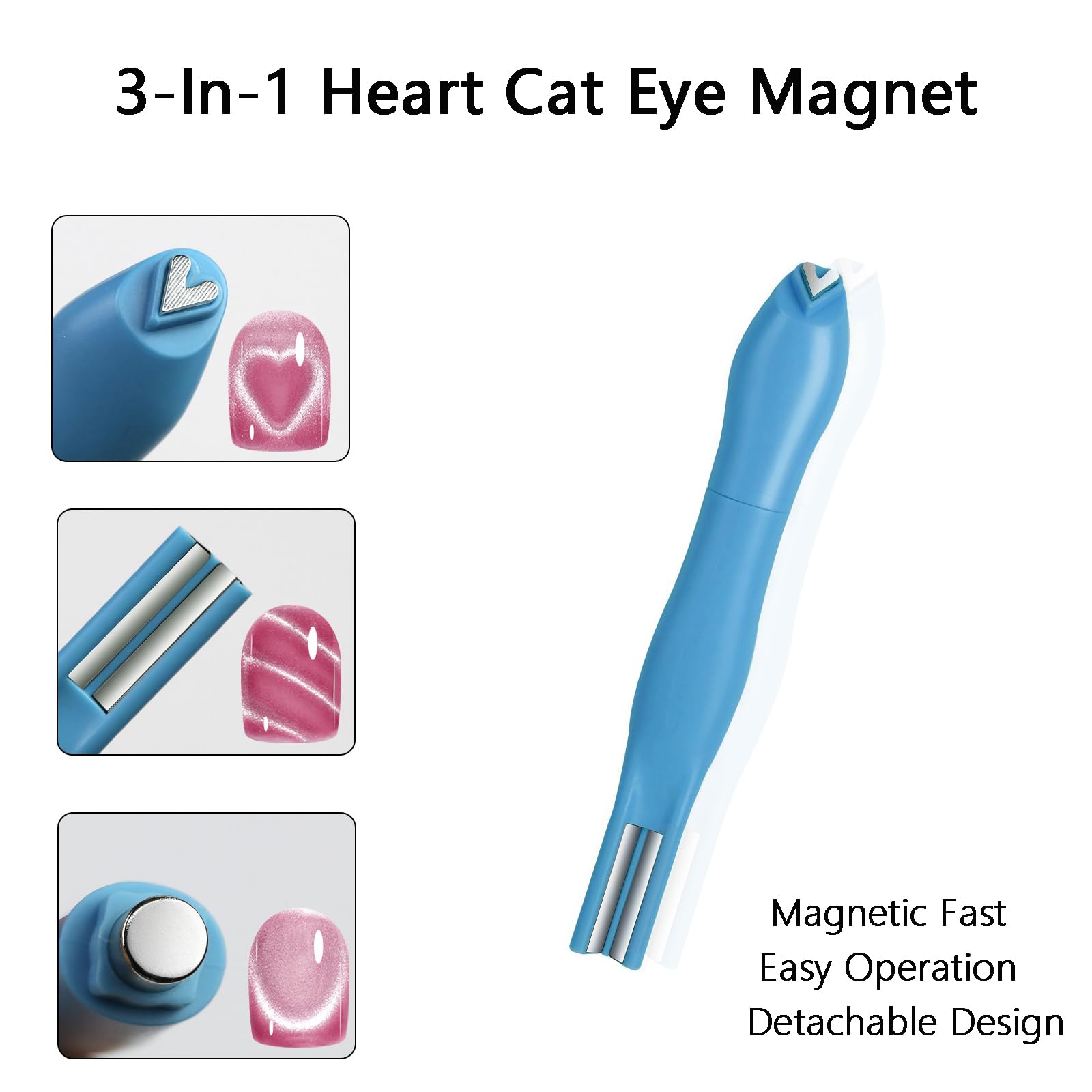 ONRSV Aimant oeil de chat motif lignes, pratique pour des designs rapides.