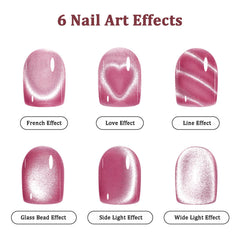 ONRSV Aimant oeil de chat motif spirale, pour des motifs d'art des ongles variés.