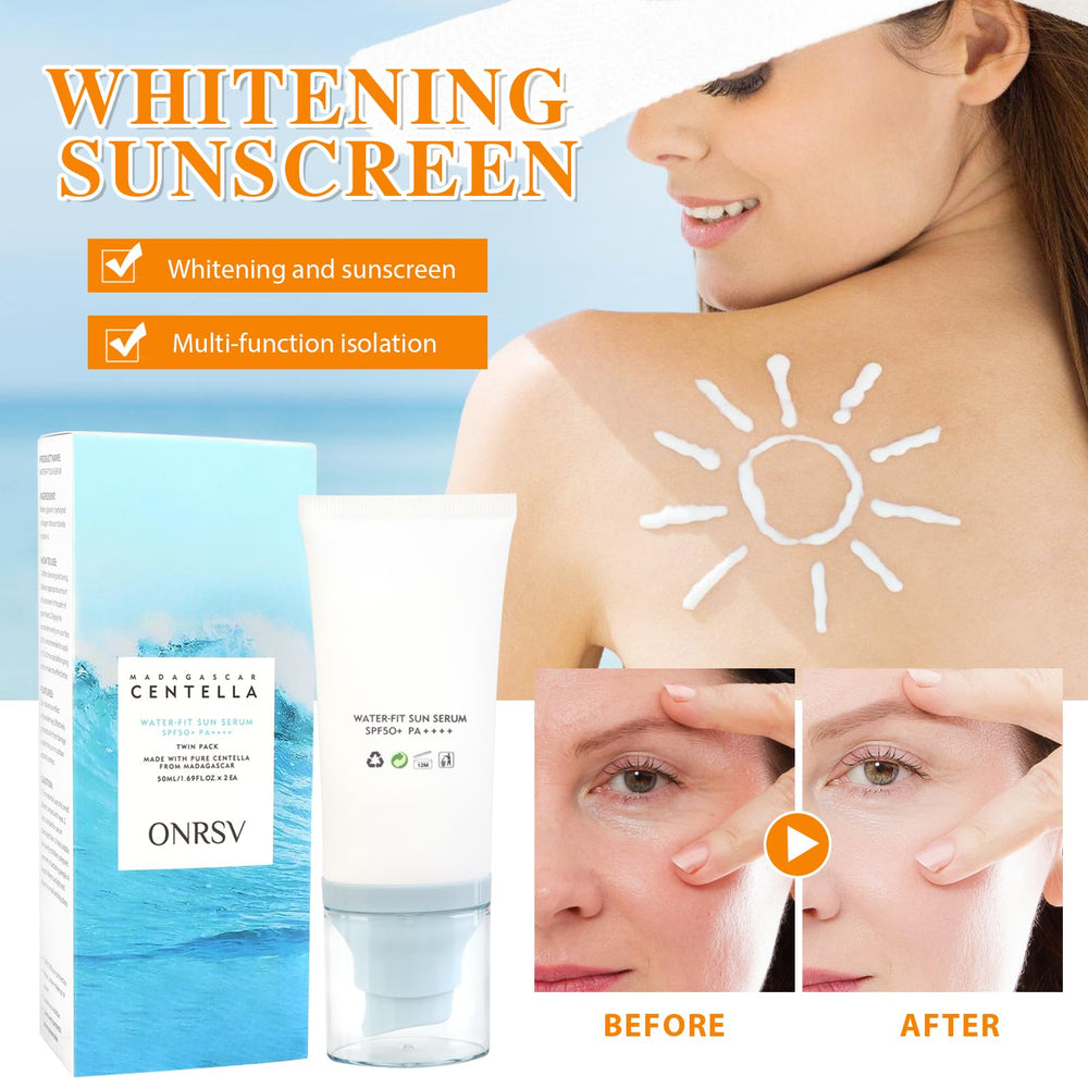 ONRSV centella serum pump bottle highlighting quick-absorb texture for all skin types.