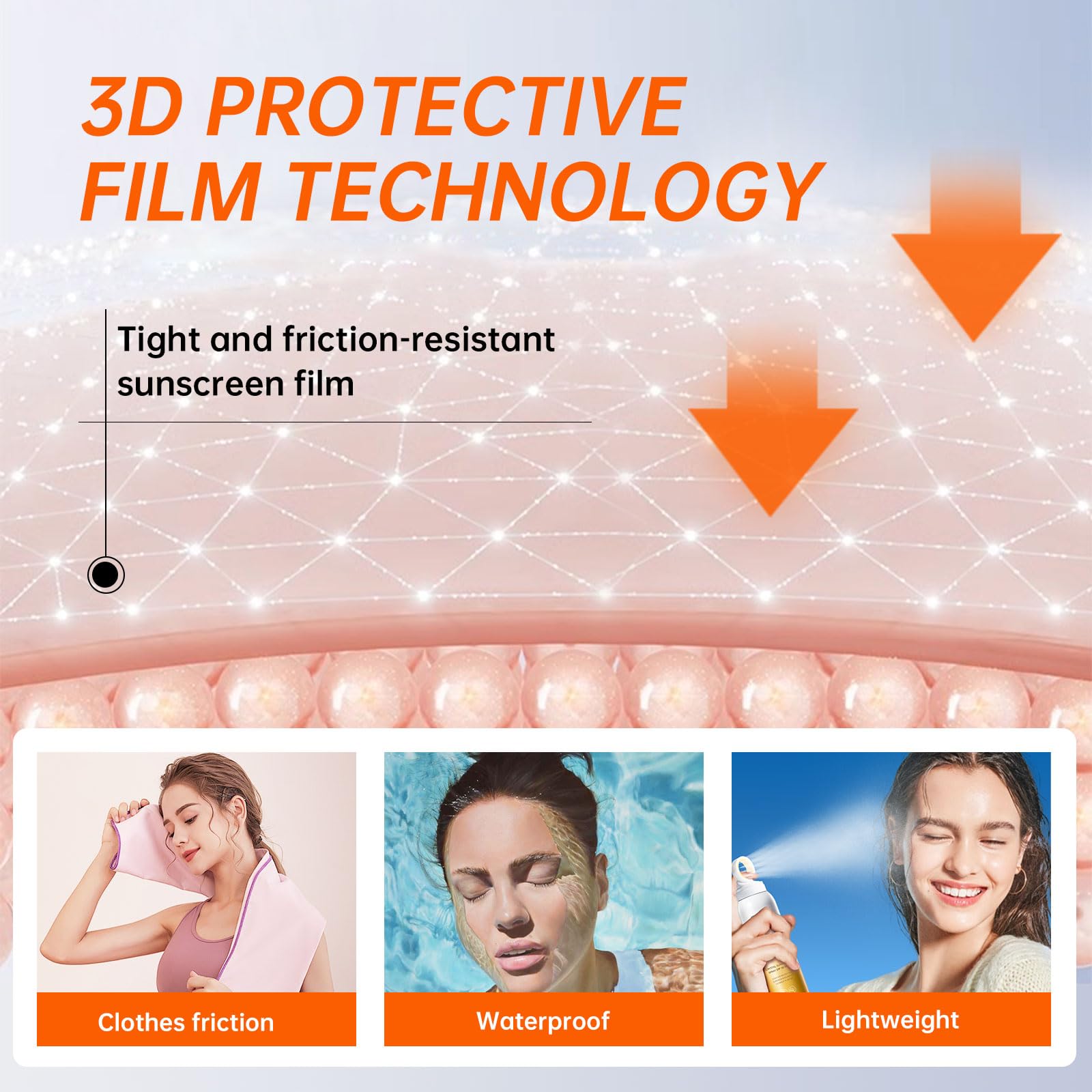ONSART protection UV SPF50, formule légère adaptée à tous les types de peau.