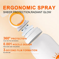 ONSART spray solaire SPF50 minéral, protection UVA/UVB sans gras.