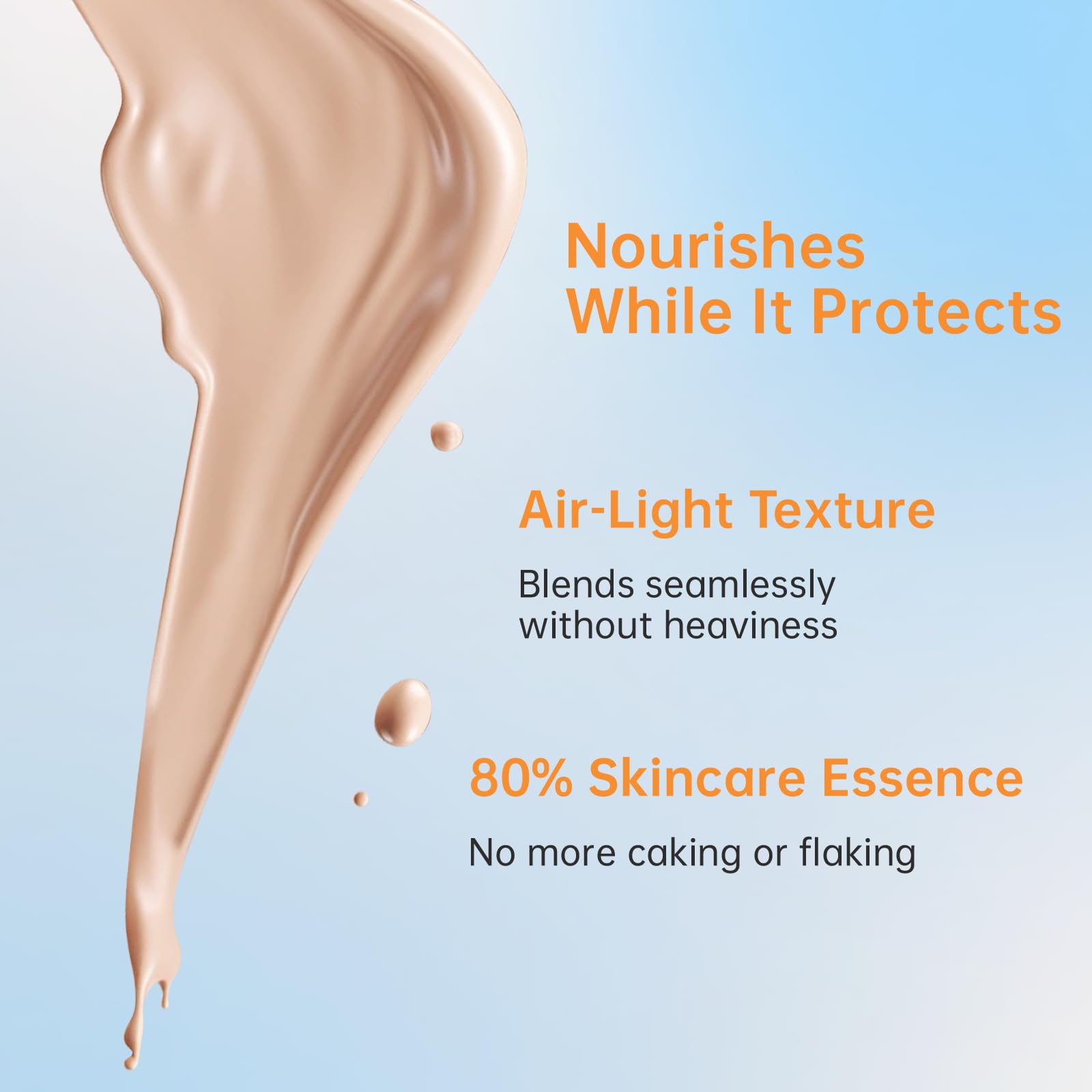 ONSART tinted sunscreen on the face provides a seamless finish with no white cast.