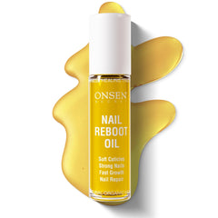 Onsen Secret, bouteille huile sèche pour hydrater ongles et cuticules.