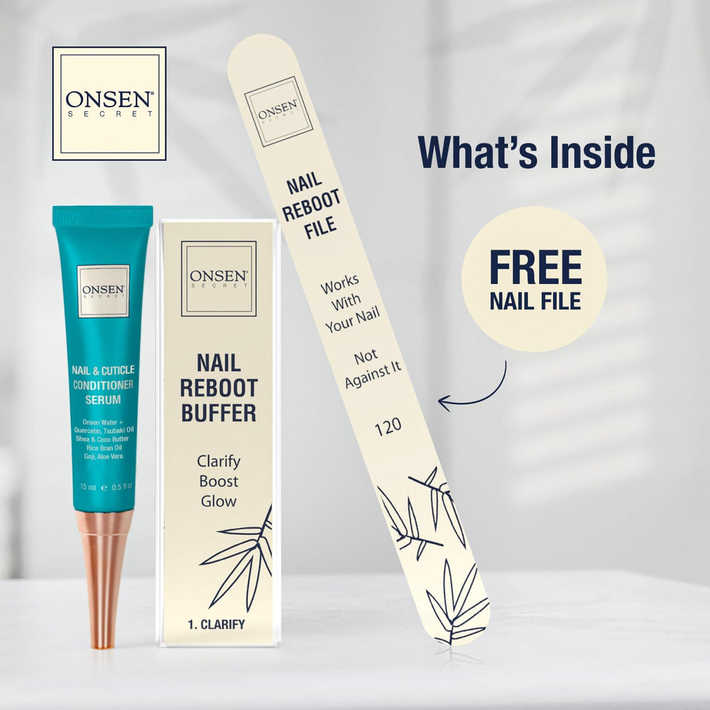 Crème cuticule Onsen Secret, texture riche pour cuticules et contours des ongles.