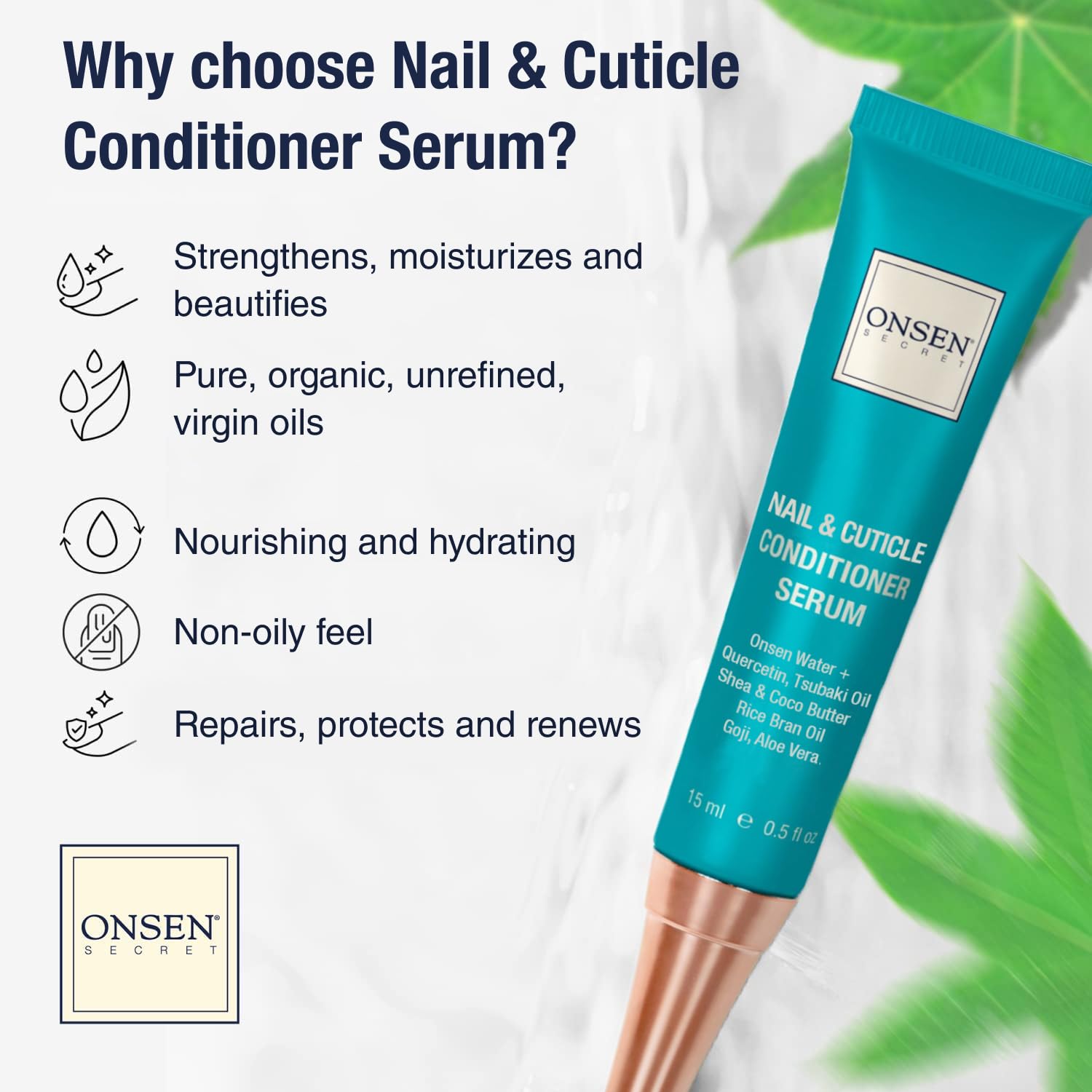 Crème soin mains-cuticules Onsen Secret pénètre vite et apaise.