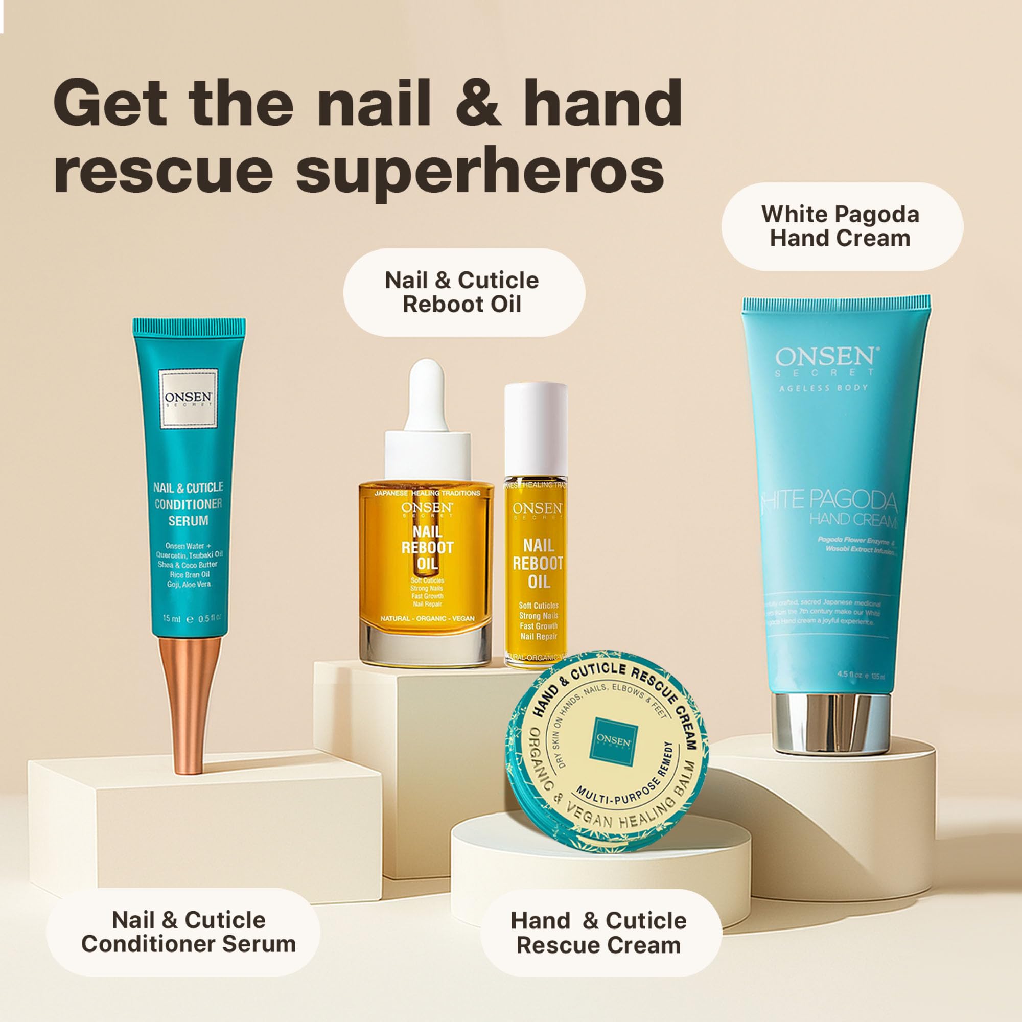 Hydratation des mains et de la peau autour des ongles.
