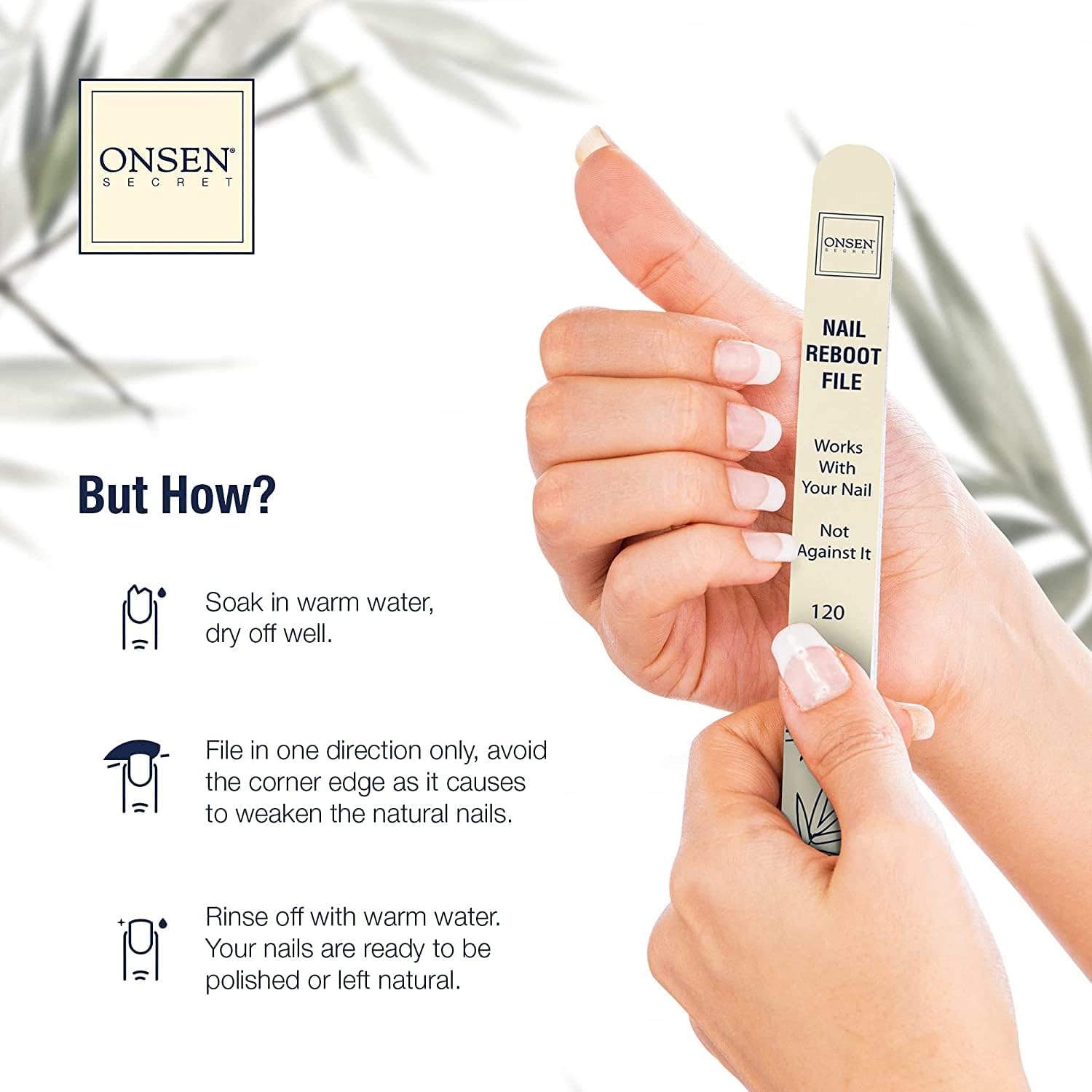 Onsen Secret tampons supplémentaires prolongeant la durabilité des ongles.