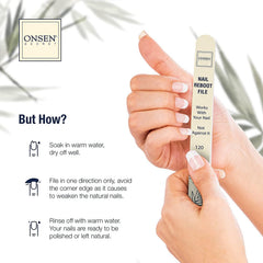 Onsen Secret tampons supplémentaires prolongeant la durabilité des ongles.