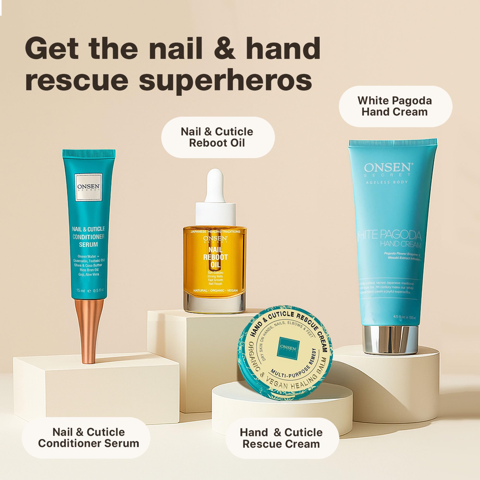 Soin relaxant pour les mains avec Onsen Secret.