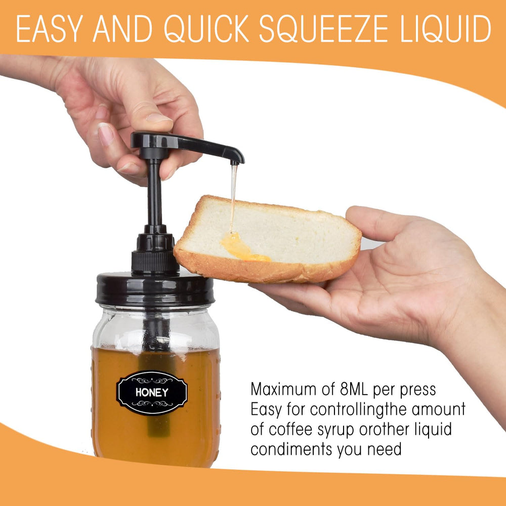 Dispositif de distribution Onsogi pour sirop sur bocal Mason, utilisation fluide.