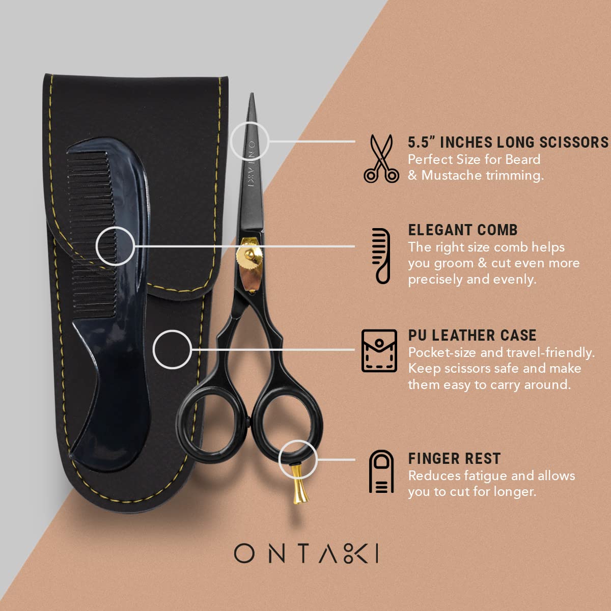 Ontaki ciseaux professionnels en acier allié, artisanat et durabilité.