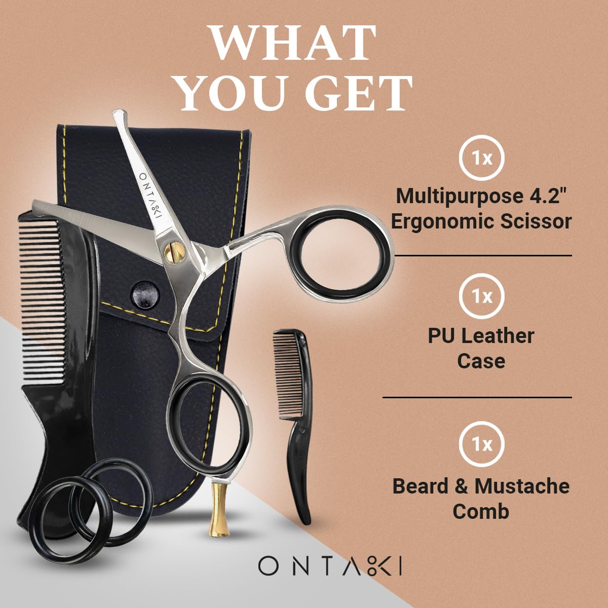 Accessoires inclus : peignes moustache et barbe.