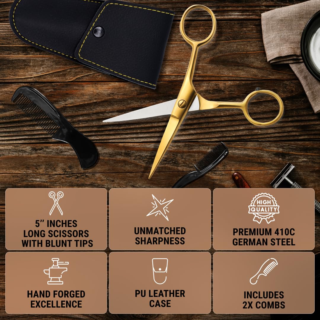 Ontaki kit barbe moustache luxe ensemble élégant pour un rituel de soin quotidien.