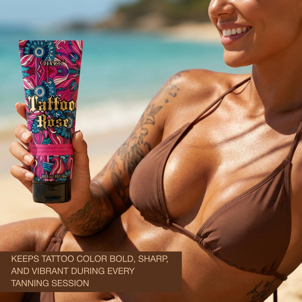 Onyx accelerateur bronzage tatouage, emballage rose.