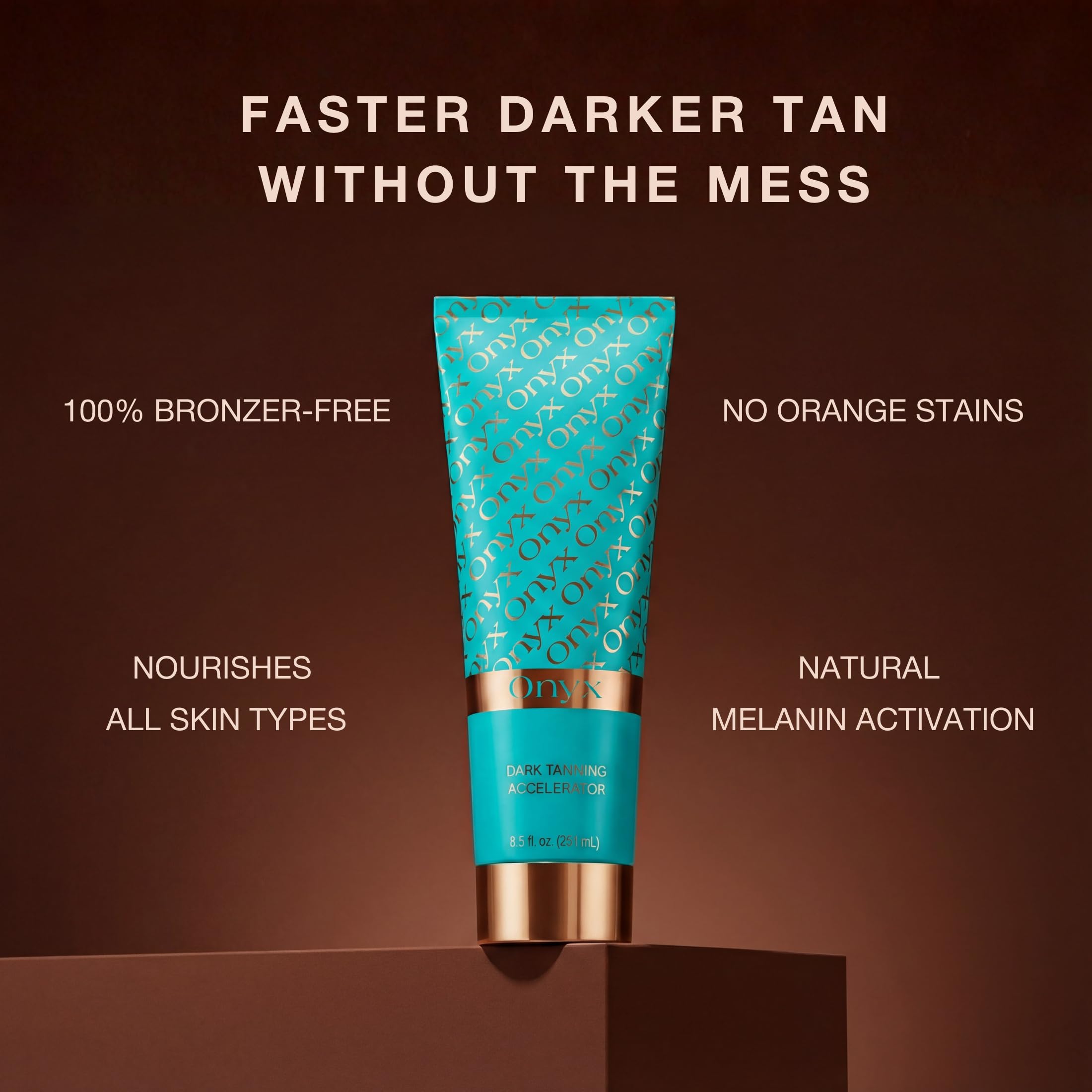 Onyx bronzage sans traces peau nette après application