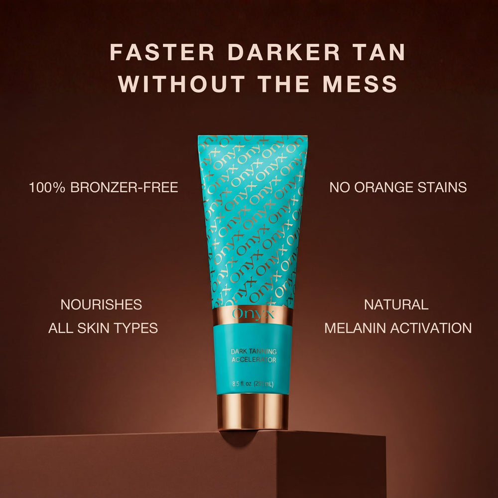 Onyx bronzage sans traces peau nette après application