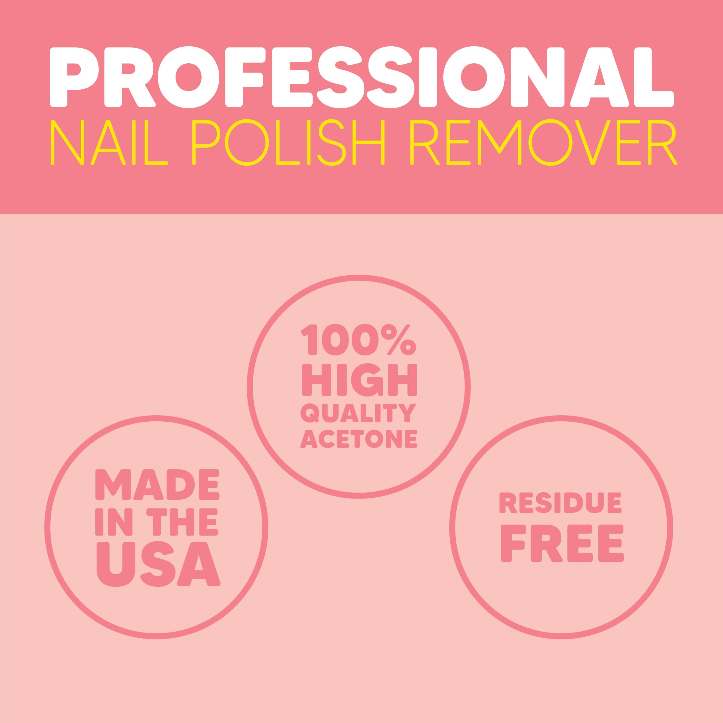 Onyx Professional glitter polish removal in action, showing effective removal of glitter polish.