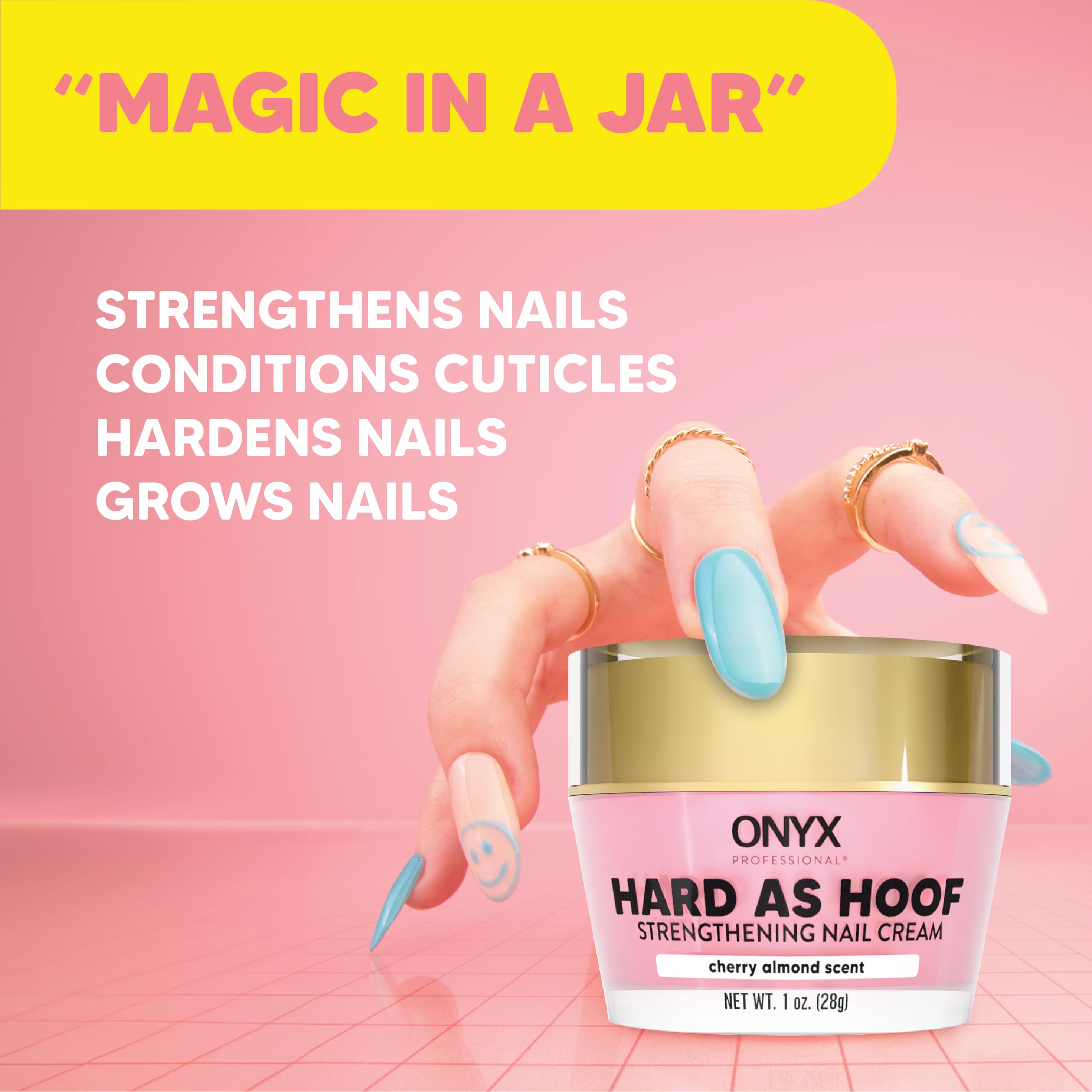 Onyx Professional Hard as Hoof application being massaged into cuticles