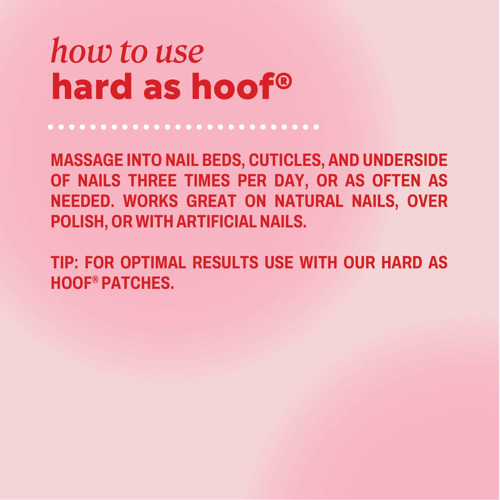 Mode d’emploi clair pour Onyx Hard as Hoof parfum coco.