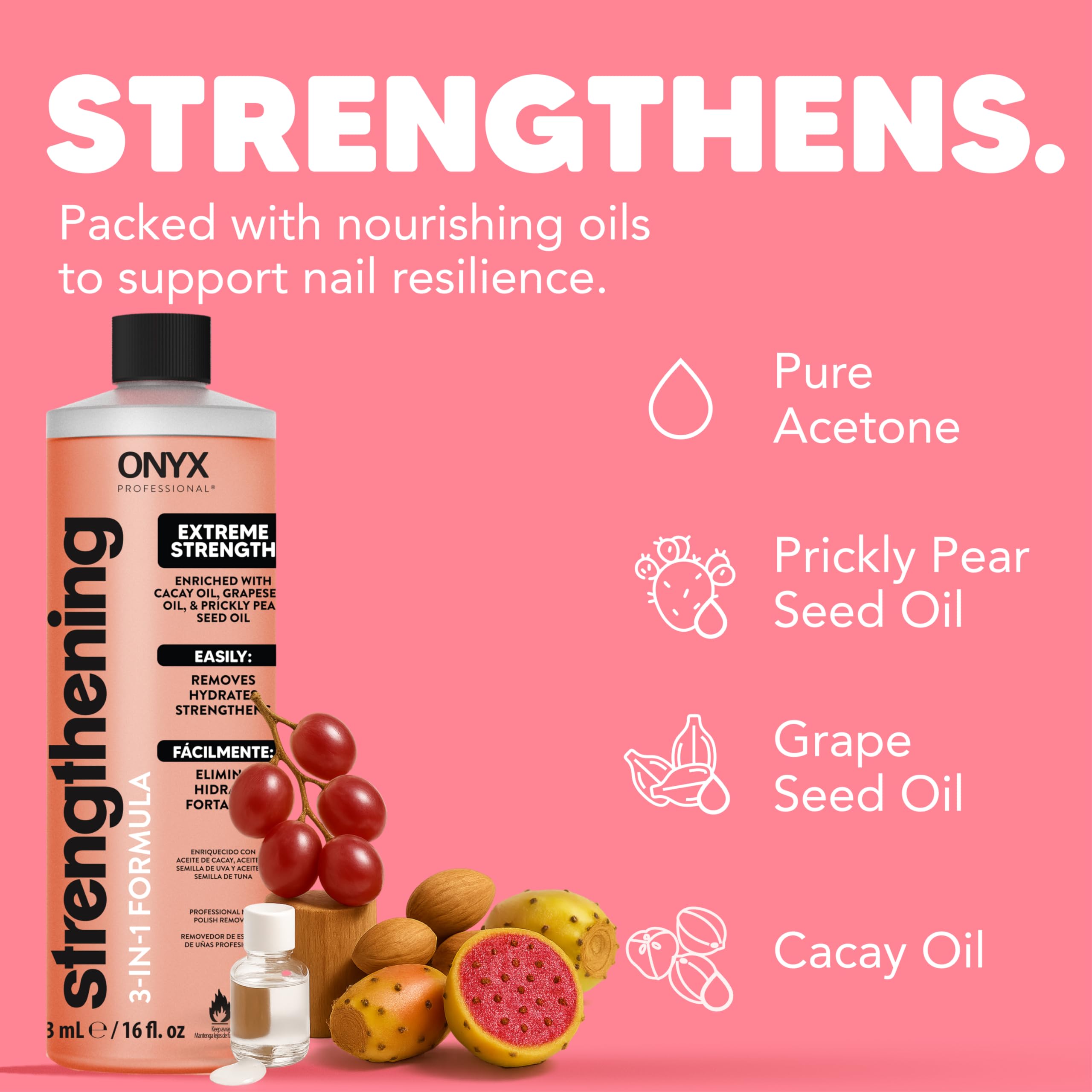Onyx Professionnel huile-graines-de-raisin: hydratation profonde pour des ongles plus sains.