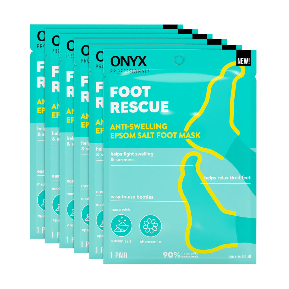 Onyx Professional masque-pieds epsom-sel dans des bottillons, soulagement potentiel.