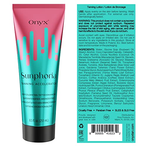 Onyx Sunphoria: texture en application et absorption rapide pour peau nette.