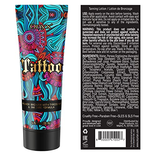 Onyx Tattoo Safe Lotion, application rapide et fini léger sans résidu.