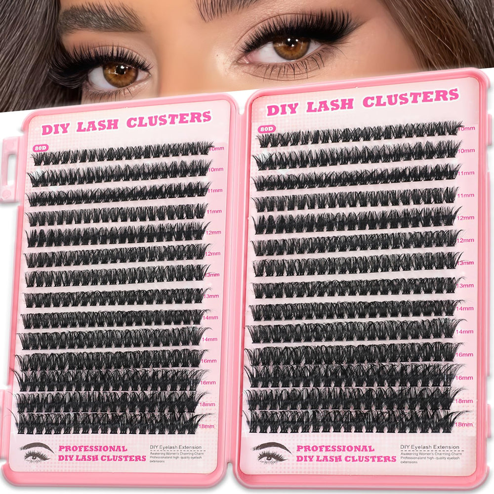 OOPPOO Manga Lash Clusters – ensemble kit pour un regard dense et rapide à obtenir.