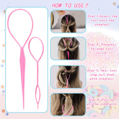Outils topsy-tail OOPPOO pour queues et tresses faciles